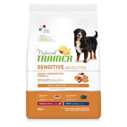 Natural Trainer - Dog Adult Medium / Maxi Sensitive Salmon Glutenvrij. 3kg