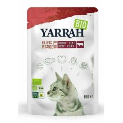 Yarrah Cat - Biologische Filets Rund in Saus. 14x 85 GR