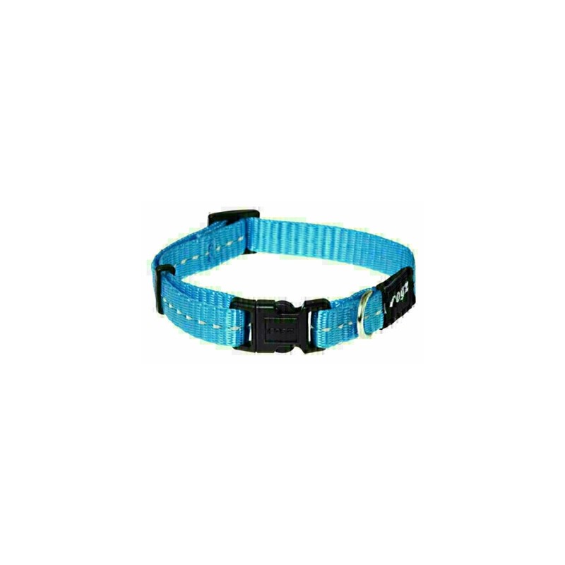 Rogz For Dogs - Nitelife Halsband Turquoise 11 MM. 20-32 CM
