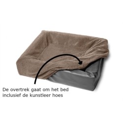 Bia Bed Fleece Hoes Hondenmand Taupe BIA-2 60X50X12,5 CM