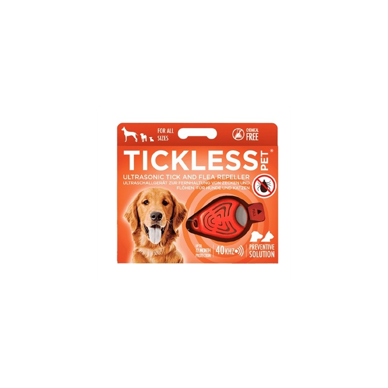 Tickless - Teek en Vlo Afweer Voor Hond en Kat Fluoriserend - Oranje