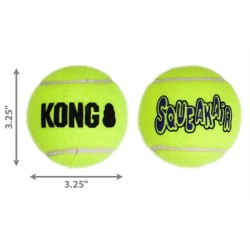 Kong Squeakair Tennisbal Geel Met Piep LARGE 8 CM 2 ST