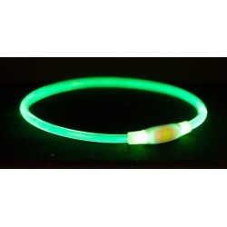 Trixie Lichtgevende Halsband Usb Flash Light Oplaadbaar Tpu Groen 65X0,8 CM