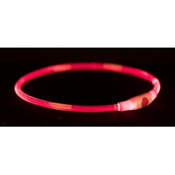 Trixie Lichtgevende Halsband Usb Flash Light Oplaadbaar Tpu Rood 40X0,8 CM