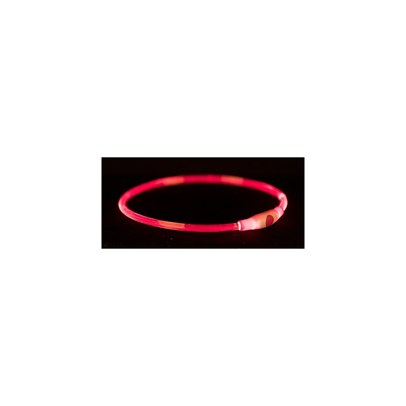 Trixie Lichtgevende Halsband Usb Flash Light Oplaadbaar Tpu Rood 65X0,8 CM