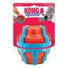 Kong Treat Spinner Voer / Snack Dispenser Oranje / Blauw 17X15X17 CM