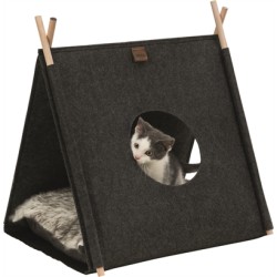 Trixie Kattenmand Tent Elfie Met Kussen Vilt Antraciet 50X46X52 CM