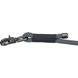 Trixie - Soft Rope Hondenriem Verstelbaar, Zwart / Grijs, 200x1 CM