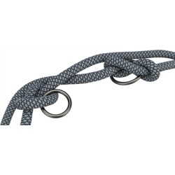 Trixie - Soft Rope Hondenriem Verstelbaar, Zwart / Grijs, 200x1 CM