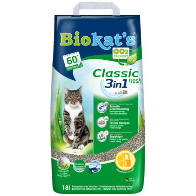 Uitsluiten verstoring kin Biokats Classic fresh 3in1, Kattenbakvulling 20 Liter bij BioPetFood
