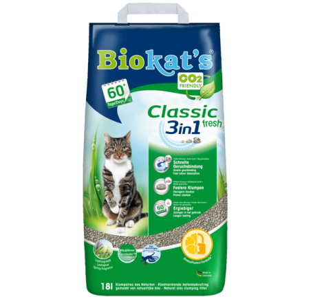rand Kers Permanent Biokats Classic fresh 3in1, Kattenbakvulling 20 Liter bij BioPetFood