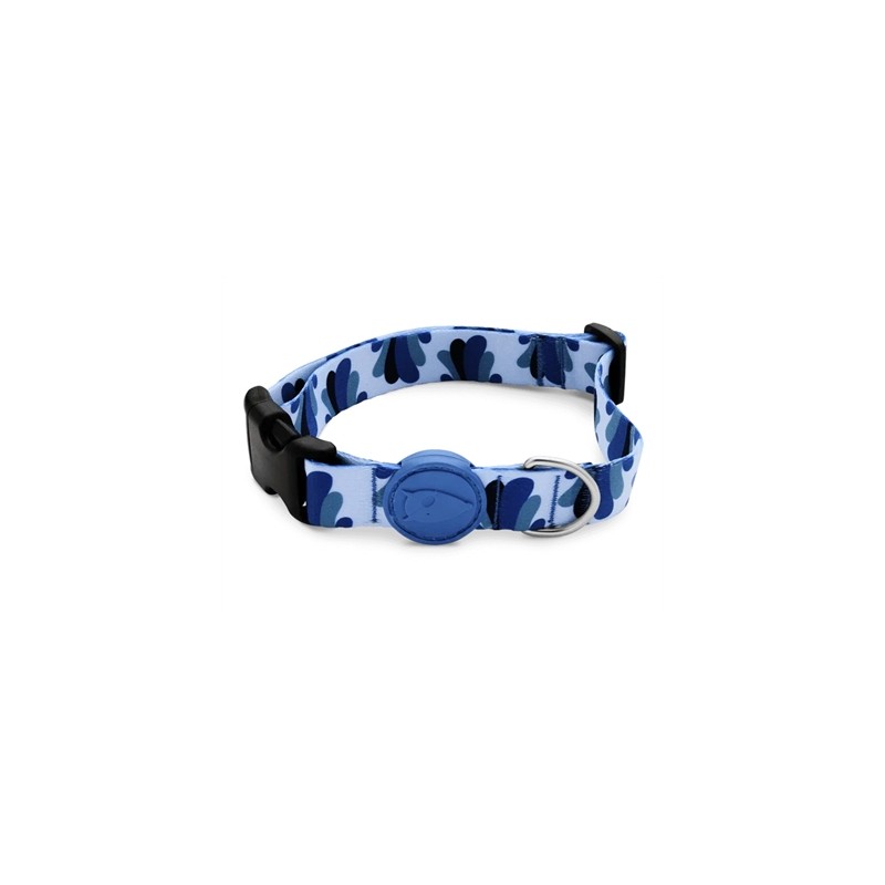 Morso Halsband Hond Gerecycled Splash Blauw 30-42X1,5 CM