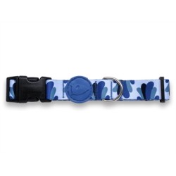 Morso Halsband Hond Gerecycled Splash Blauw 43-70X2,5 CM