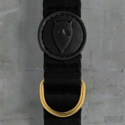 Morso Halsband Hond Gerecycled Gold Caviar Goud 30-42X1,5 CM