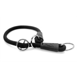 Morso - Half Slip Halsband Hond, Soft Rope Gerecycled Black. 45X1 CM