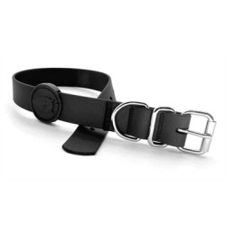 Morso - Halsband Hond Waterproof, Gerecycled Black. 38-46X1,5 CM