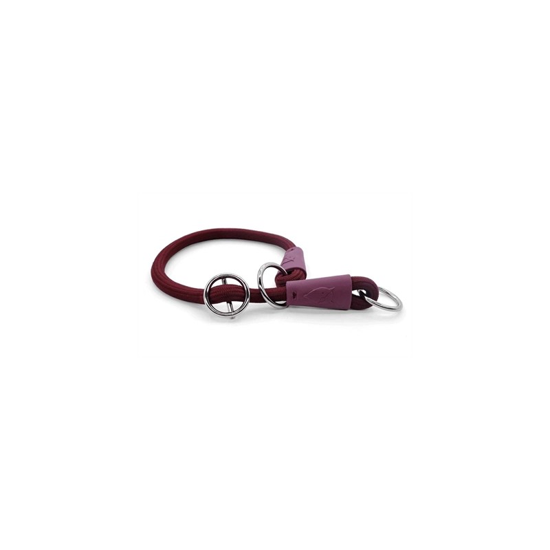 Morso - Half Slip Halsband Hond, Soft Rope Gerecycled Plum. 50X1 CM