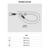 Morso - Half Slip Halsband Hond, Soft Rope Gerecycled Plum. 60X1 CM