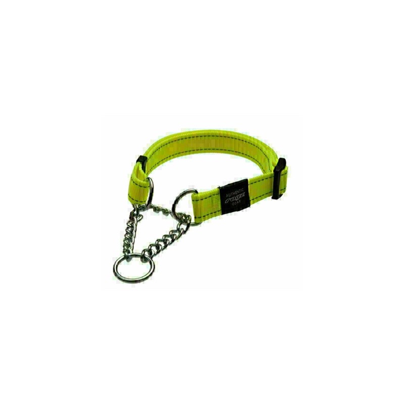 Rogz For Dogs Fanbelt Halfslip Halsband Geel 20 MMX34-56 CM