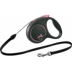Flexi - Rollijn Black Design Cord, Roze, S. 5 MTR