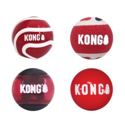 Kong Signature Ballen Assorti 7X7X7 CM 4 ST
