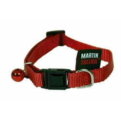 Martin Kattenhalsband Nylon Uni Rood 20-30X1 CM