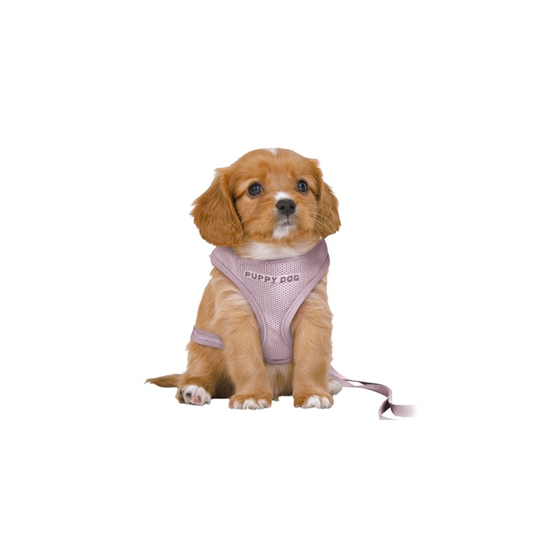 Trixie Hondentuig Junior Puppy Softtuig Met Riem Lila 36-50X1 CM / 2 MTR