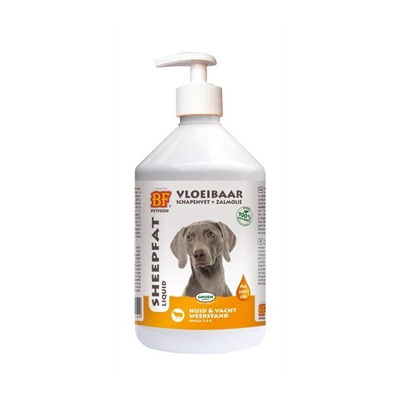 Bf Petfood - Vloeibaar Schapenvet met Zalmolie. 500ml