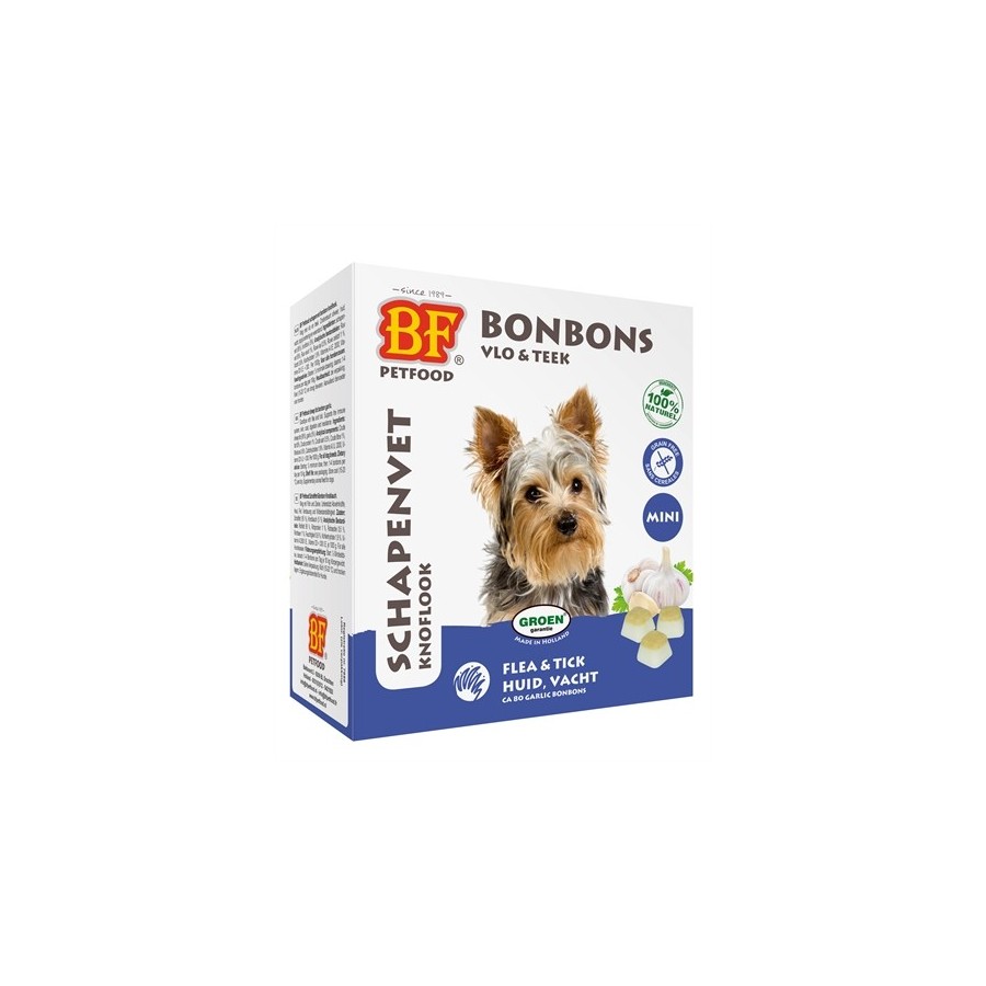 BF Petfood - Schapenvet Mini Bonbons Knoflook, 80 stuks