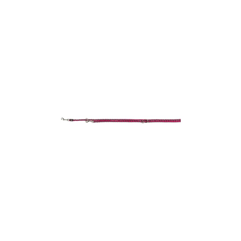 Trixie Hondenriem Cavo Verstelbaar Fuchsia / Grijs 200X1,2 CM