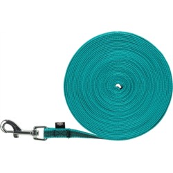 Trixie Hondenriem Sleeplijn Met Rubber Turquoise 10 MTR X 1,5 CM