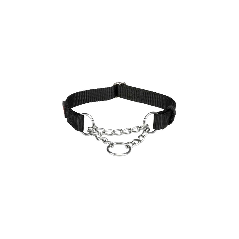 Trixie Halsband Hond Premium Halfslip Halsband Zwart 30-40X1,5 CM