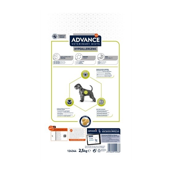 Advance Veterinary Diet - Hypoallergenic. 2,5kg