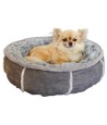 Rosewood Hondenmand Pluche Donut Grijs 51X51X13 CM