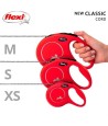 Flexi Rollijn Classic Cord Rood M, 5m.