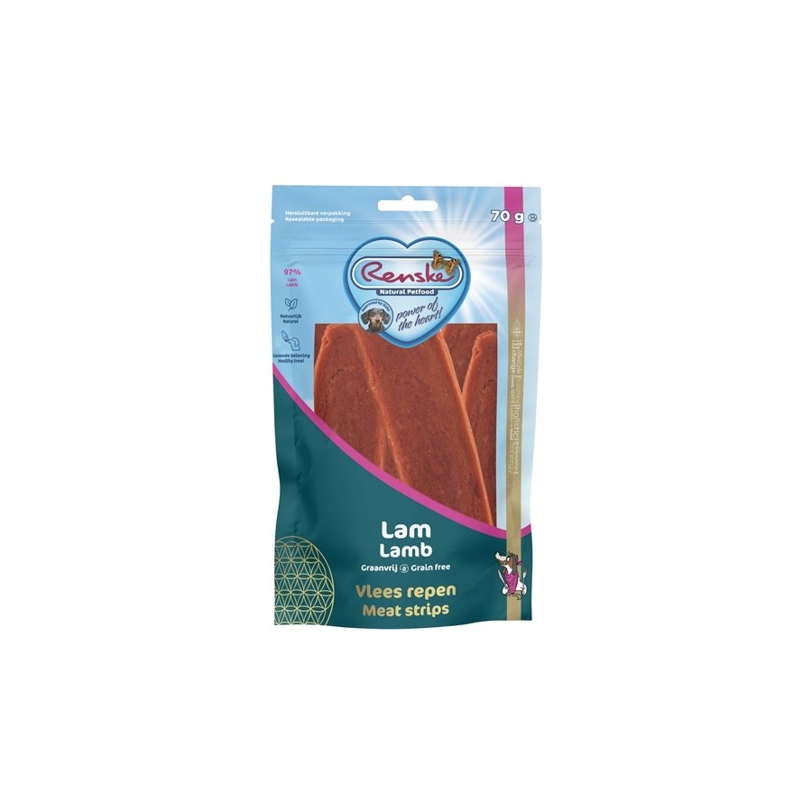 Renske Gezonde Beloning Vlees Strip Lam 70 GR