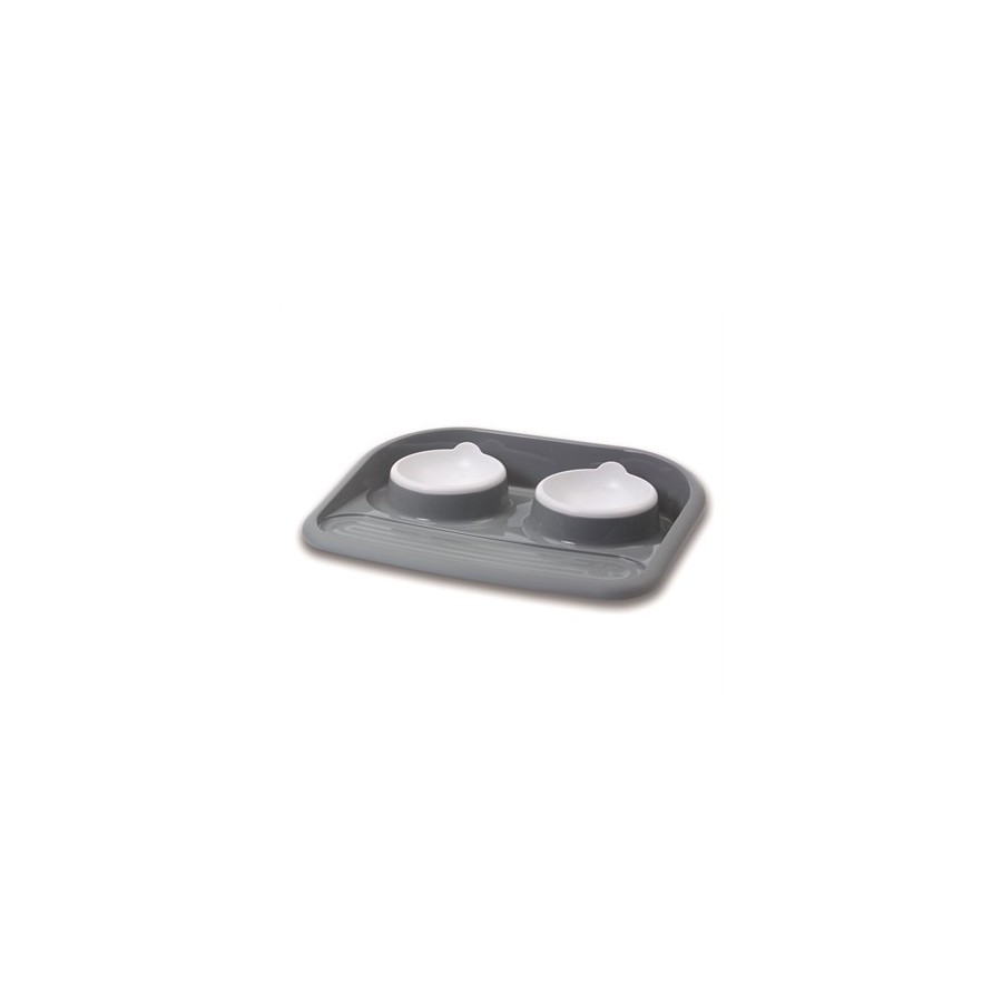 Savic Butler Voerbak En Drinkbak Met Plateau En Antislip Voetjes 2X300 ML