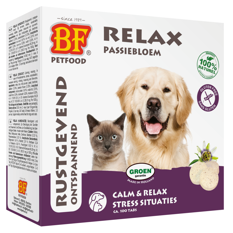 Biofood - Relax Tabletten Hond / Kat. Kalmerend. 100 ST