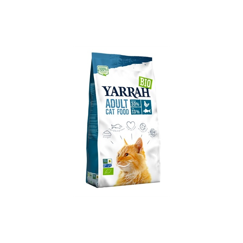 Yarrah Cat - Biologische Brokken Vis (Msc). 2,4 KG