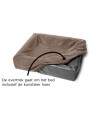 Bia Bed Fleece Hoes Hondenmand Taupe BIA-2 60X50X12,5 CM