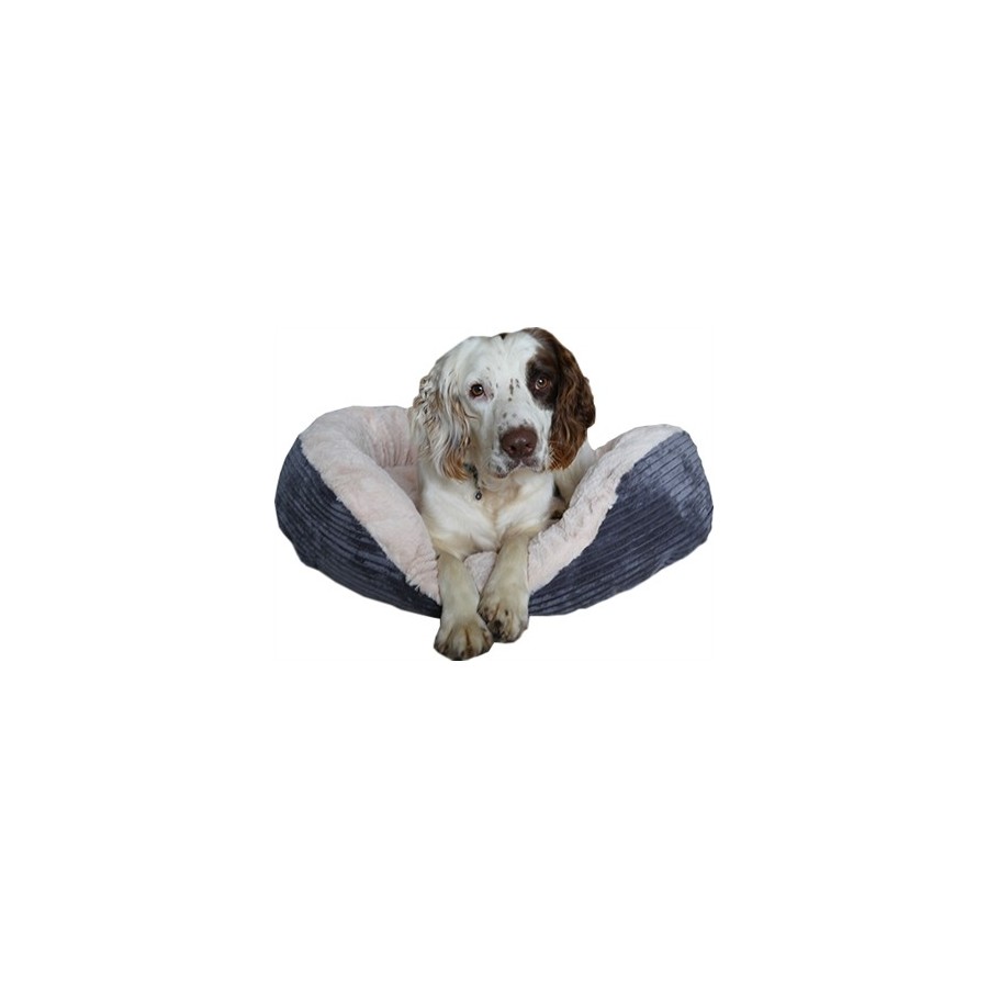Rosewood Hondenmand Ovaal Jumbo Cord Pluche Grijs / Creme 81,5 CM