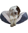 Rosewood Hondenmand Ovaal Jumbo Cord Pluche Grijs / Creme 81,5 CM