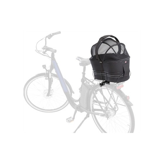 Trixie Fietsmand Achterop Zwart Met Kussen En Kap 29X42X48 CM