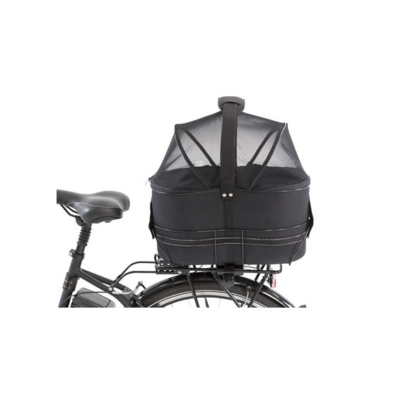 Trixie Fietsmand Achterop Zwart Met Kussen En Kap 29X42X48 CM
