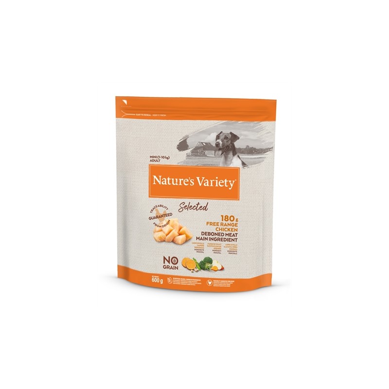 Natures Variety - Selected Adult Mini Free Range Chicken. 600 GR