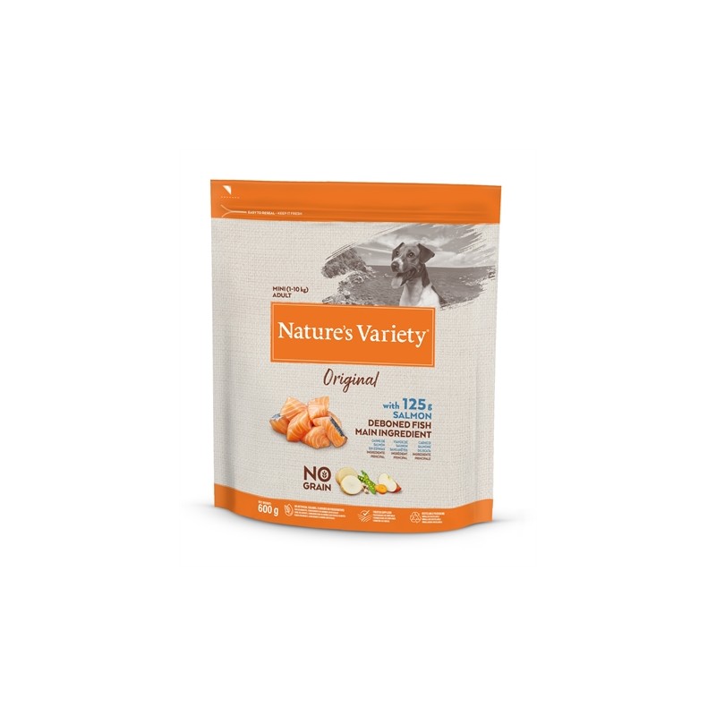Natures Variety - Original Adult Mini Salmon No Grain. 600 GR