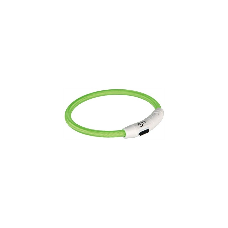 Trixie Lichtgevende Halsband Hond Flash Usb Tpu / Nylon Groen 65X0,7 cm