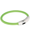 Trixie Lichtgevende Halsband Hond Flash Usb Tpu / Nylon Groen 65X0,7 cm