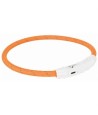 Trixie Lichtgevende Halsband Hond Flash Usb Tpu / Nylon Oranje 65X0,7 cm