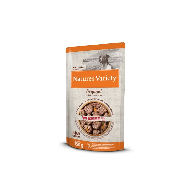 Natures Variety - Original Mini Pouch Beef. 8x 150GR